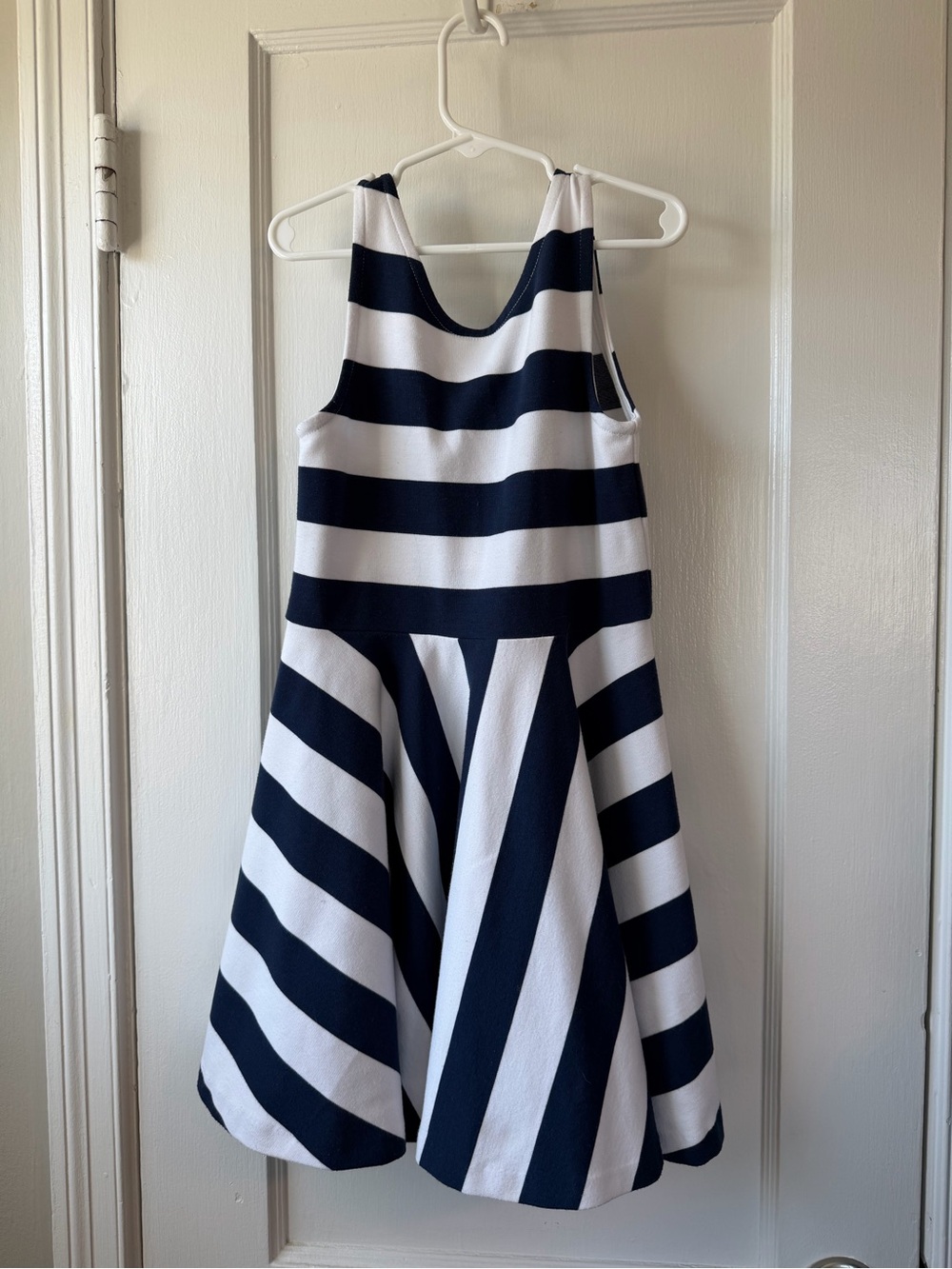 Ralph Lauren Navy and White Striped Fit & Flare Dress